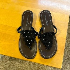 Montego Bay Club Black slip on sandals